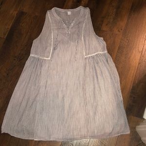 Old Navy Babydoll white & navy striped dress